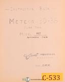 Comet-Meteor-Comet Meteor M7, 30 x 36 Slide Oven, Instructions Manual 1957-M7-01